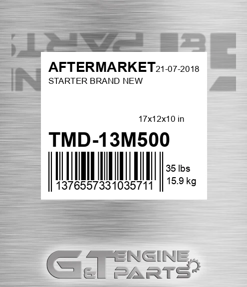 TMD13M500 Starter Brand New for AFTERMARKET