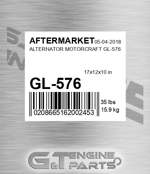 GL-576 Alternator Motorcraft Gl-576 for AFTERMARKET