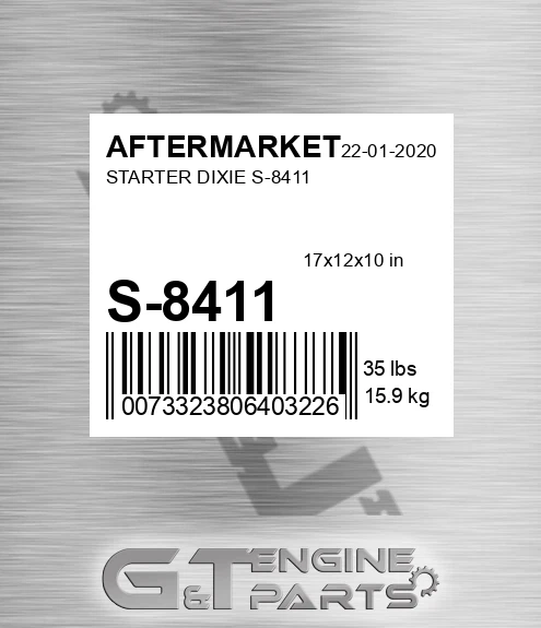 S-8411 Starter Dixie S-8411 for AFTERMARKET