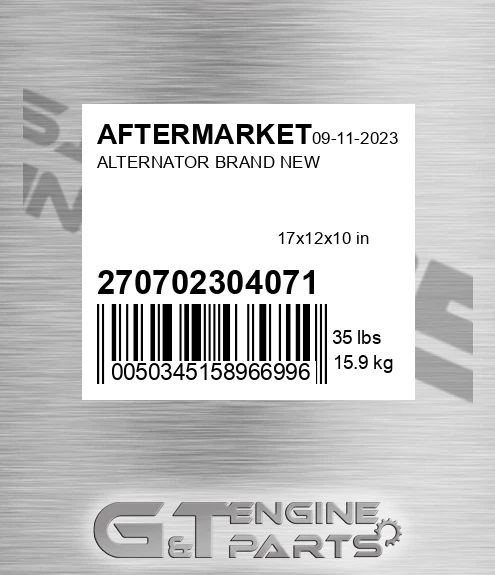27070-23040-71 Alternator Brand New for AFTERMARKET