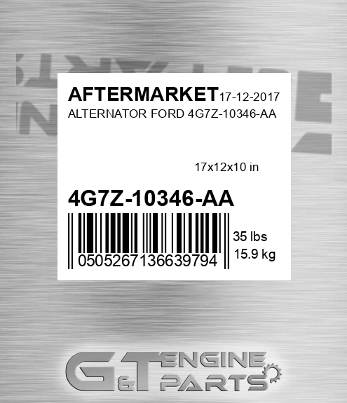 4G7Z-10346-AA Alternator Ford 4g7z-10346-aa for AFTERMARKET