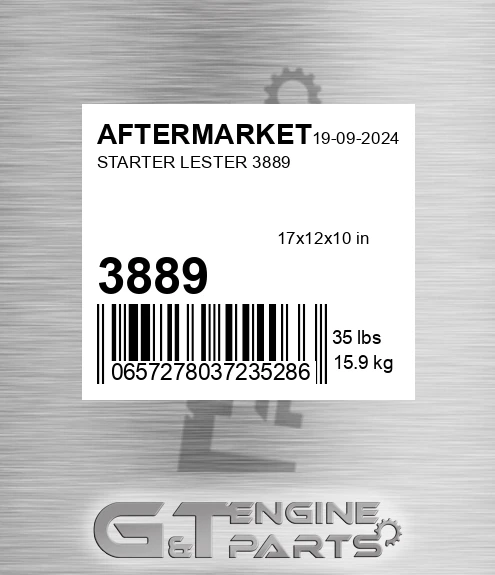 3889 Starter Lester for AFTERMARKET