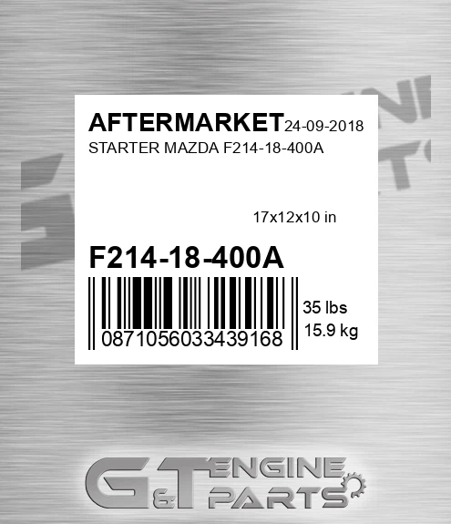 F214-18-400A Starter Mazda F214-18-400a for AFTERMARKET