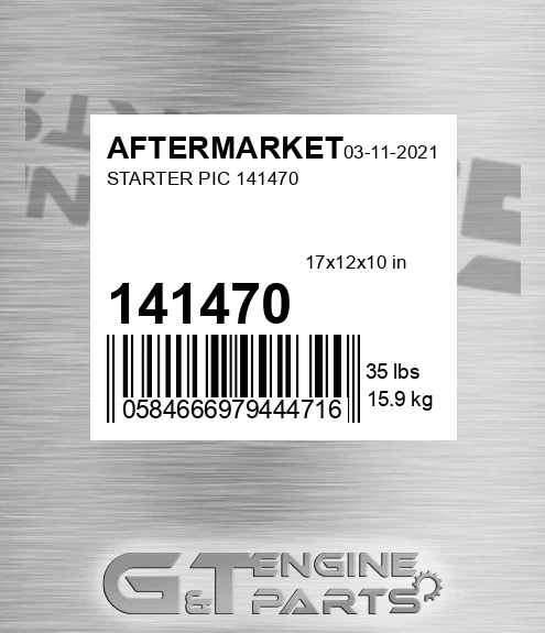 141470 Starter Pic 141470 for AFTERMARKET