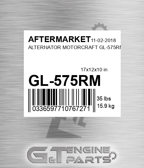 GL-575RM Alternator Motorcraft Gl-575rm for AFTERMARKET