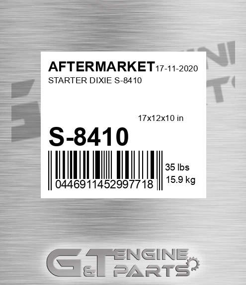 S-8410 Starter Dixie S-8410 for AFTERMARKET