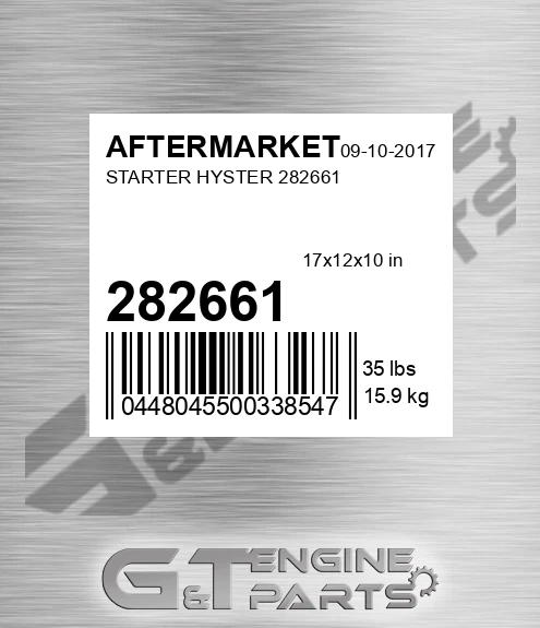 282661 Starter Hyster for AFTERMARKET