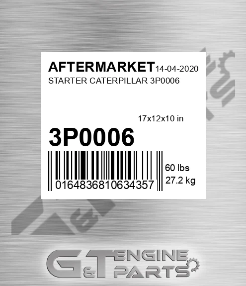 3P0006 Starter Caterpillar for AFTERMARKET