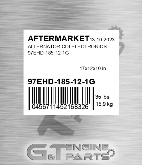 97EHD-185-12-1G Alternator Cdi Electronics 97ehd-185-12-1g for AFTERMARKET