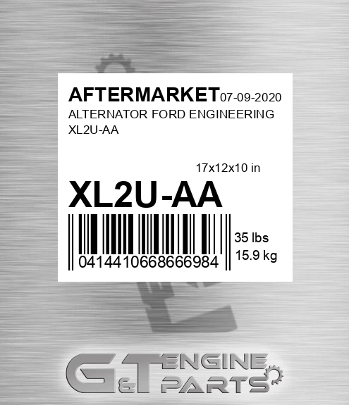 XL2U-AA Alternator Ford Engineering Xl2u-aa for AFTERMARKET