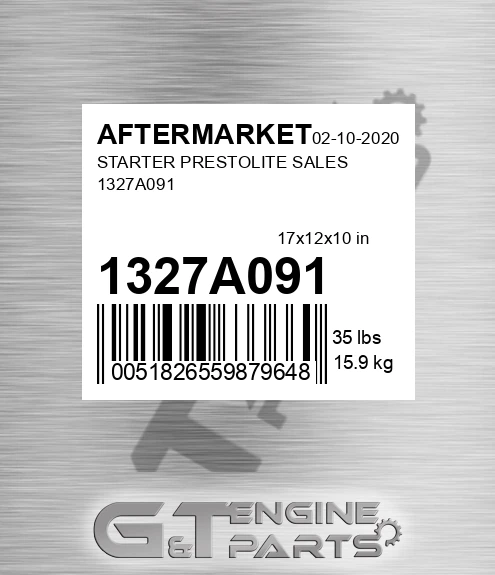 1327A091 Starter Prestolite Sales for AFTERMARKET