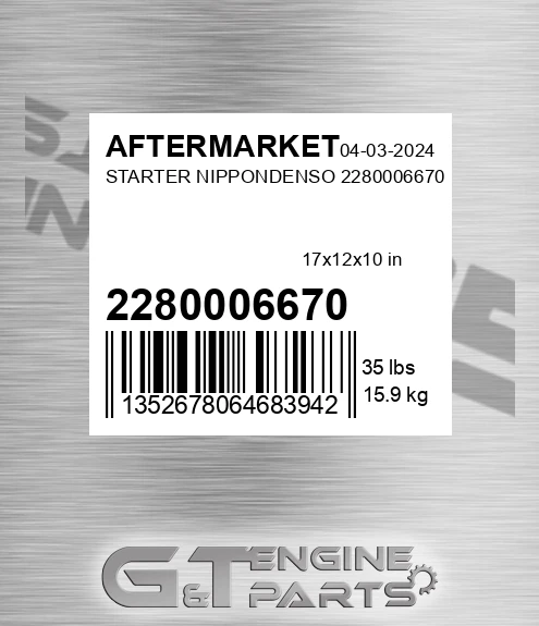 2280006670 Starter Nippondenso 2280006670