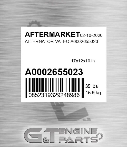 A0002655023 Alternator Valeo