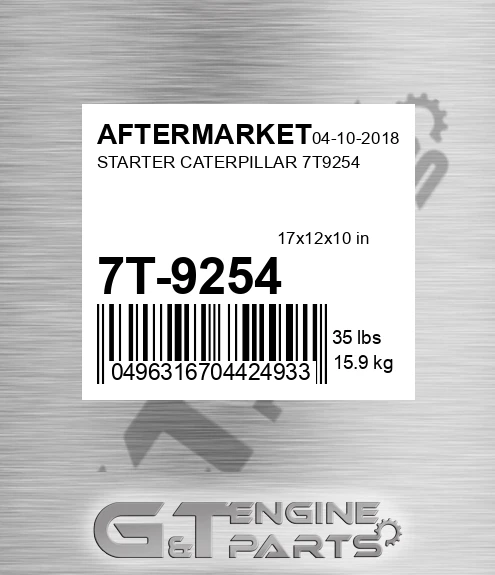 7T-9254 Starter Caterpillar for AFTERMARKET