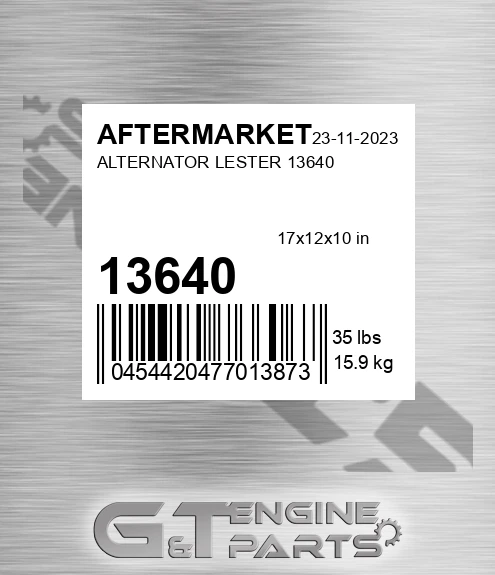 13640 Alternator Lester for AFTERMARKET