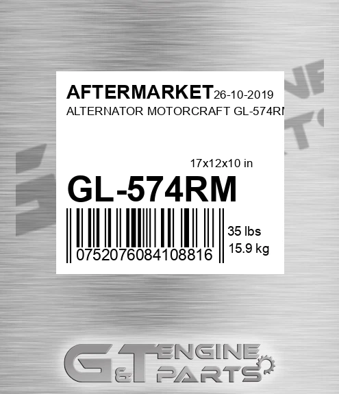 GL-574RM Alternator Motorcraft Gl-574rm for AFTERMARKET