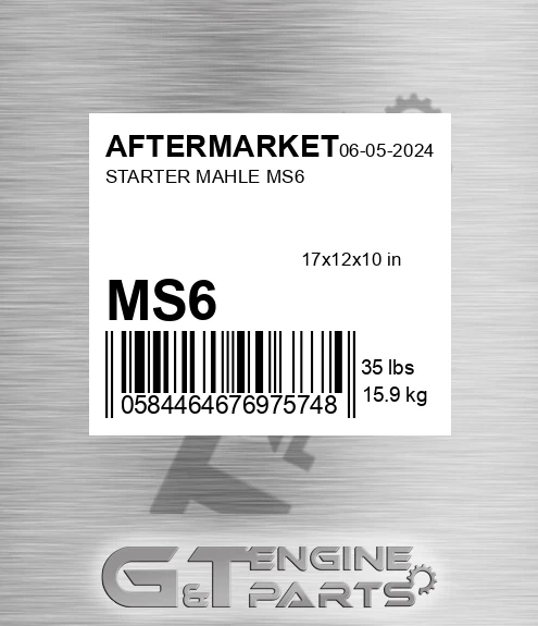 MS6 Starter Mahle for AFTERMARKET