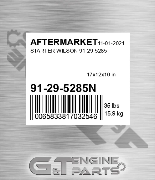 91-29-5285N Starter Wilson 91-29-5285 for AFTERMARKET