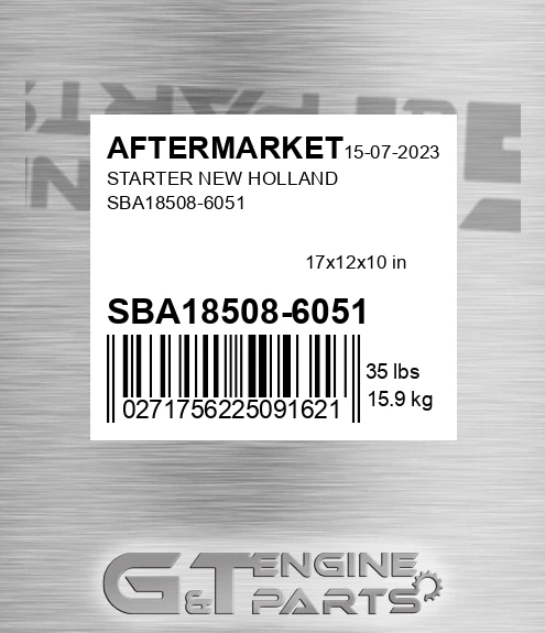 SBA18508-6051 Starter New Holland Sba18508-6051 for AFTERMARKET