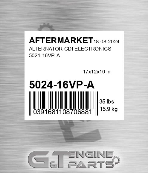 5024-16VP-A Alternator Cdi Electronics 5024-16vp-a for AFTERMARKET