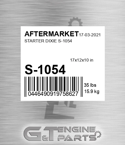 S-1054 Starter Dixie S-1054 for AFTERMARKET