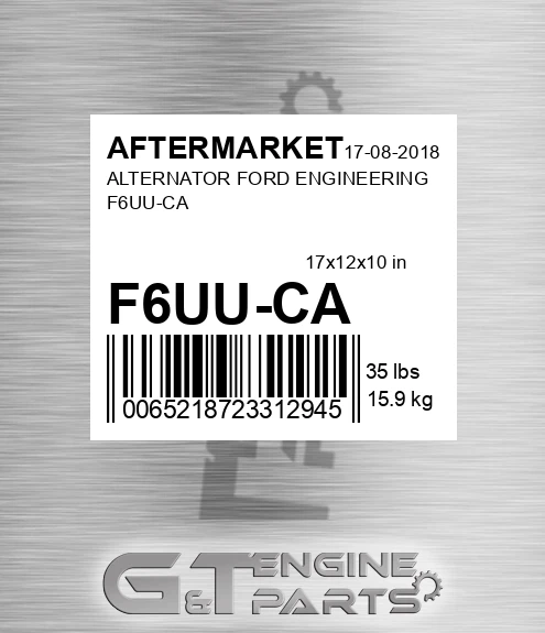 F6UU-CA Alternator Ford Engineering F6uu-ca for AFTERMARKET