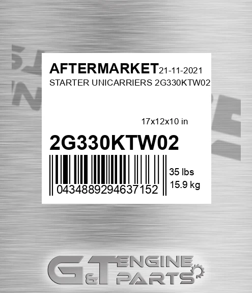2G330KTW02 Starter Unicarriers for AFTERMARKET
