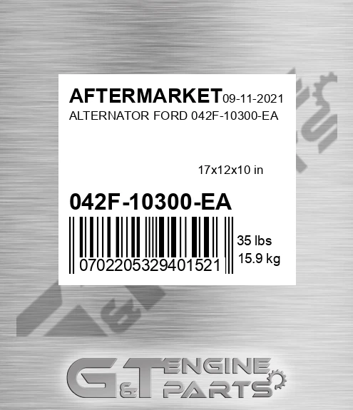 042F-10300-EA Alternator Ford 042f-10300-ea for AFTERMARKET