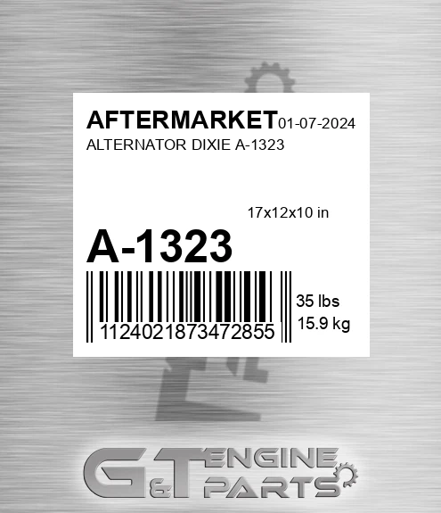 A-1323 Alternator Dixie A-1323 for AFTERMARKET