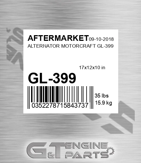 GL-399 Alternator Motorcraft Gl-399 for AFTERMARKET