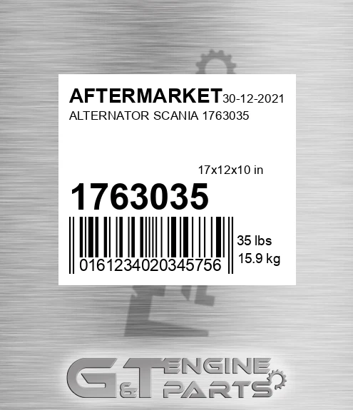 1763035 Alternator Scania