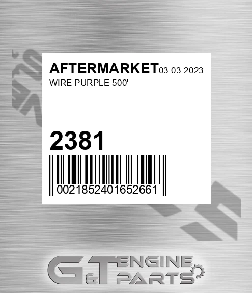 2381 Wire Purple 500'