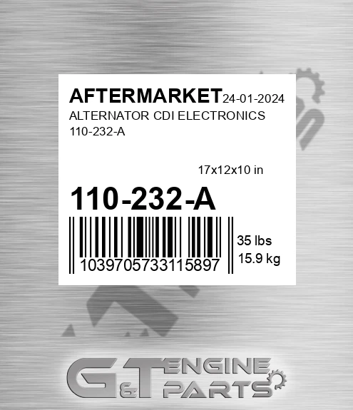 110-232-A Alternator Cdi Electronics 110-232-a for AFTERMARKET