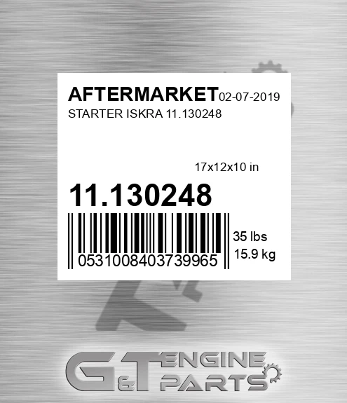 11.130248 Starter Iskra 11.130248 for AFTERMARKET