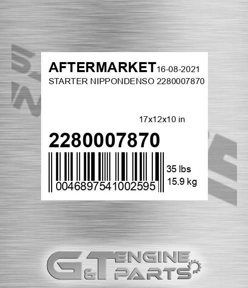 2280007870 Starter Nippondenso 2280007870 for AFTERMARKET
