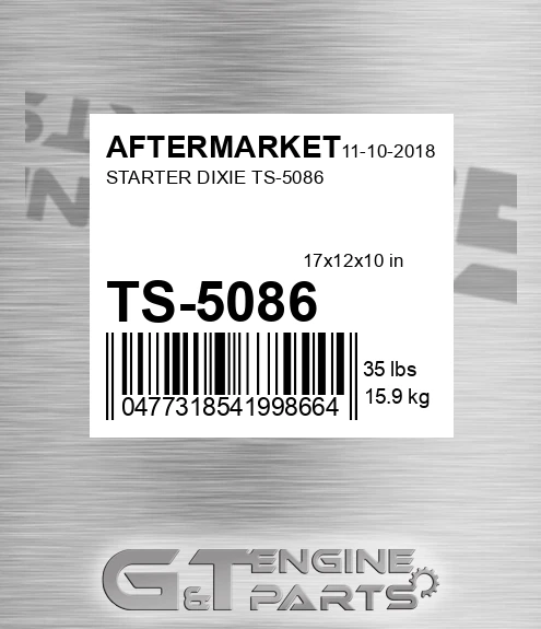 TS-5086 Starter Dixie Ts-5086 for AFTERMARKET