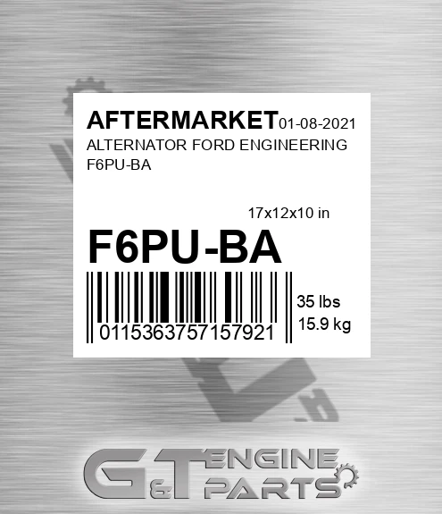 F6PU-BA Alternator Ford Engineering F6pu-ba for AFTERMARKET