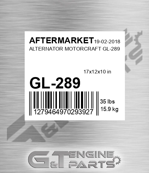 GL-289 Alternator Motorcraft Gl-289 for AFTERMARKET