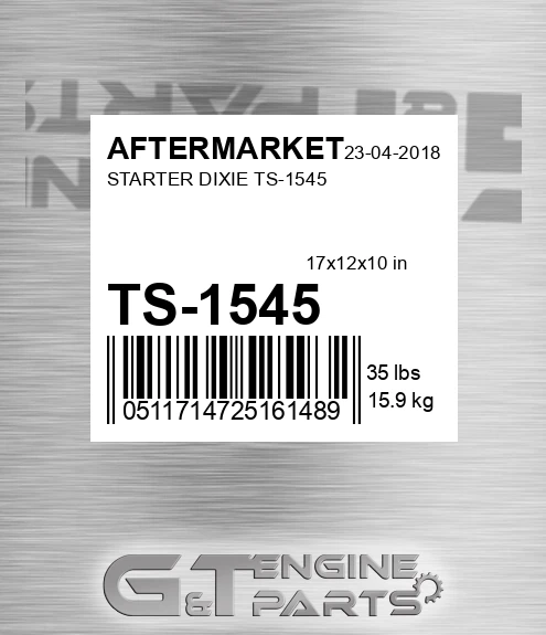 TS-1545 Starter Dixie Ts-1545 for AFTERMARKET