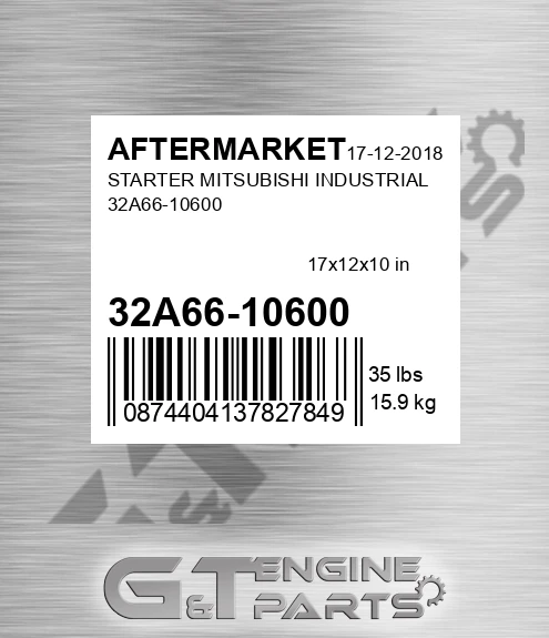 32A66-10600 Starter Mitsubishi Industrial 32a66-10600 for AFTERMARKET