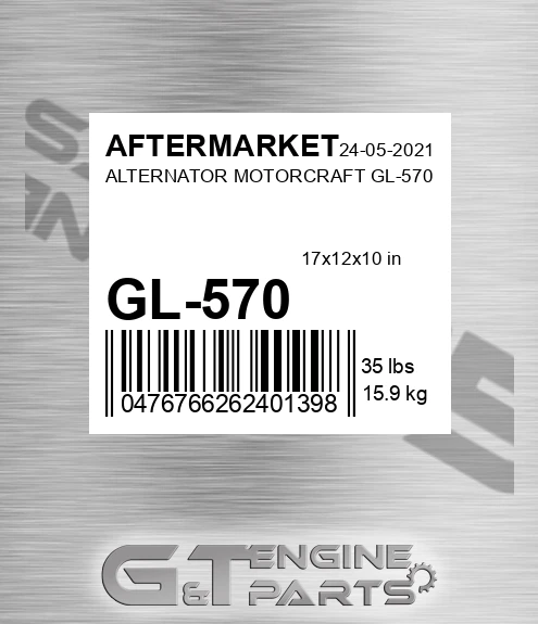 GL-570 Alternator Motorcraft Gl-570 for AFTERMARKET