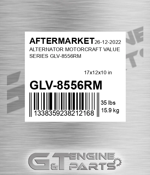 GLV-8556RM Alternator Motorcraft Value Series Glv-8556rm for AFTERMARKET