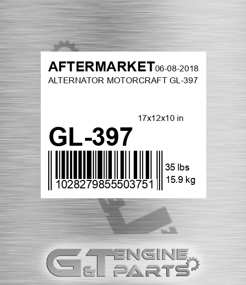 GL-397 Alternator Motorcraft Gl-397 for AFTERMARKET