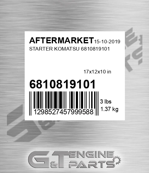 6810819101 Starter Komatsu for AFTERMARKET