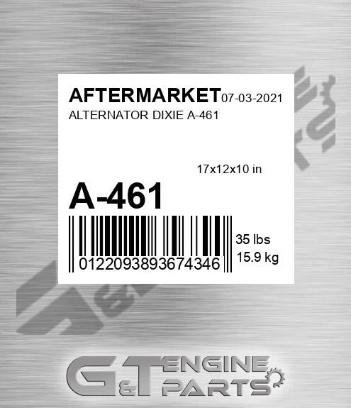 A-461 Alternator Dixie A-461 for AFTERMARKET
