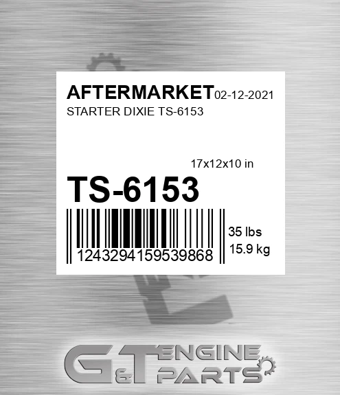 TS-6153 Starter Dixie Ts-6153 for AFTERMARKET
