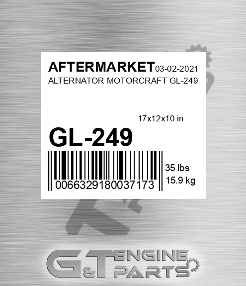 GL-249 Alternator Motorcraft Gl-249 for AFTERMARKET