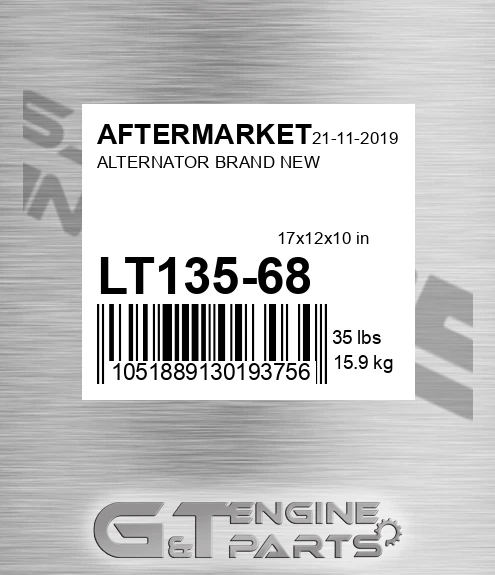 LT135-68 Alternator Brand New for AFTERMARKET
