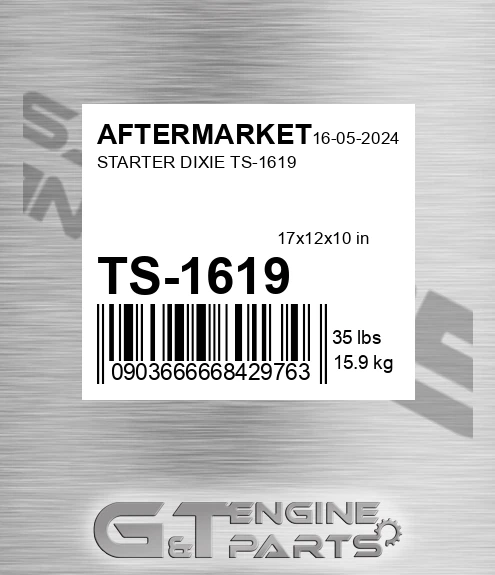 TS-1619 Starter Dixie Ts-1619 for AFTERMARKET