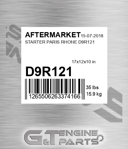 D9R121 Starter Paris Rhone D9r121 for AFTERMARKET